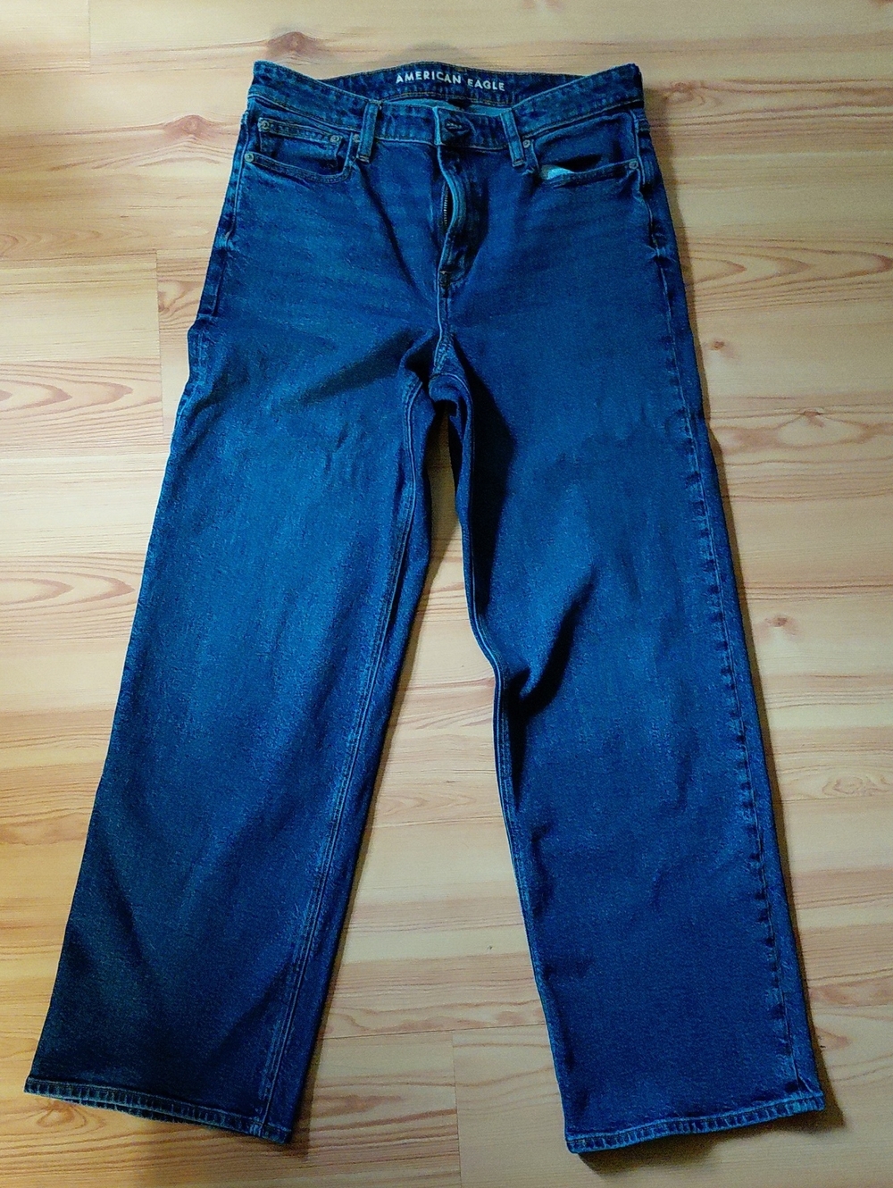 American Eagle Outfitters Women's Dark Blue Stovepipe Jeans- Size 8 Long.